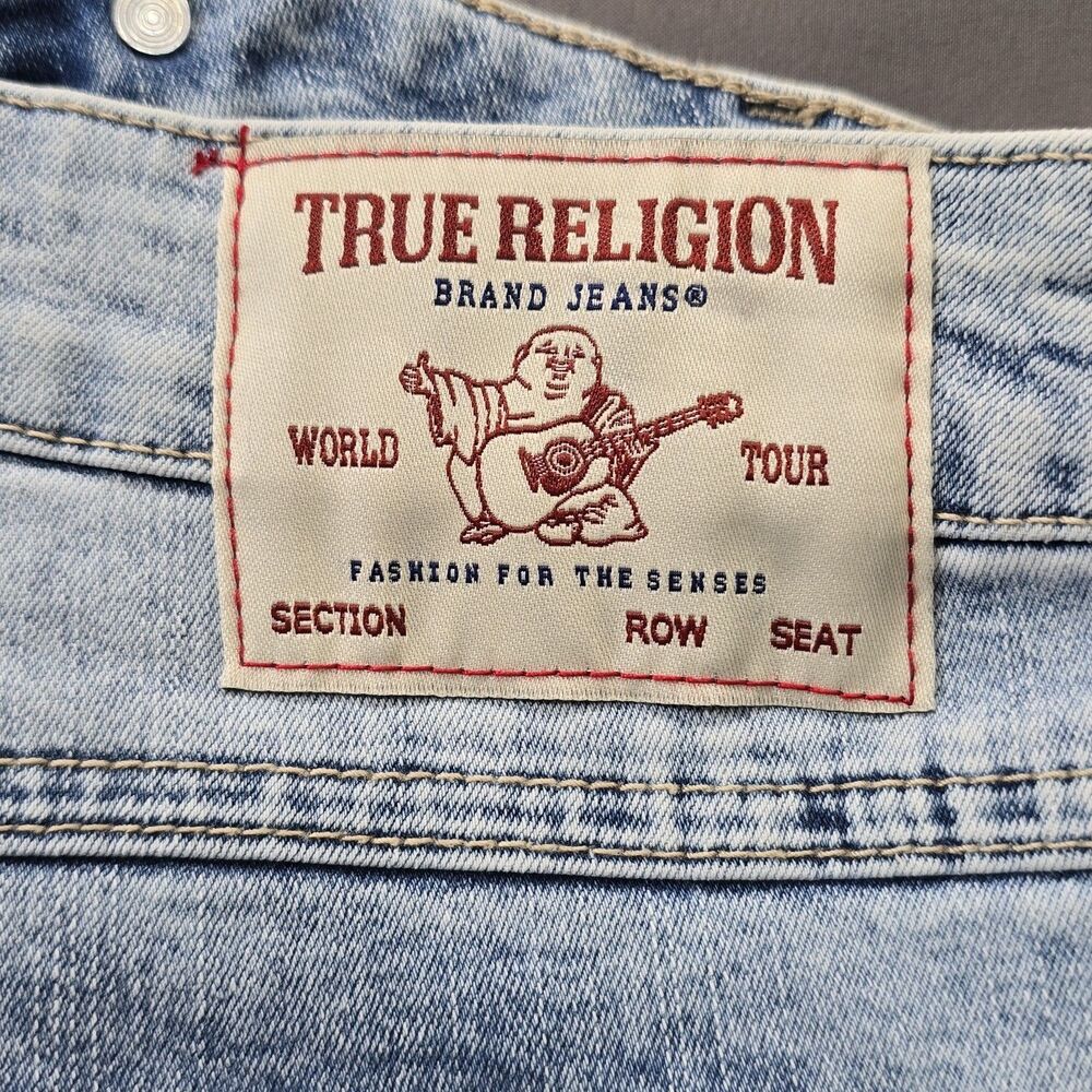 True Religion Joey Mid Rise Two-tone Flap Flare Womens Jeans Size 28 NEW - Picture 16 of 16